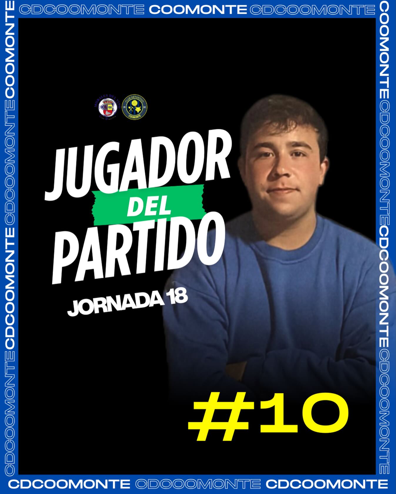 JUGADOR DEL PARTIDO |
Nuestro jugador más destacado del día de hoy es ‘Beto’.
¡Enhorabuena mago! 🧙
¡1, 2, 3, Coomonte, Coomonte, Coomonte! 💙🖤
#poryparaelpueblo #cdcoomonte #futormeszamora