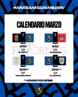 CALENDARIO MARZO | 

Dos y dos, son cuatro. Pues dos partidos fuera de casa en dos campos muy complicados donde tratemos de sacar los máximos posibles. También, dos partidos en casa, con nuestra gente, donde intentaremos seguir dando alegrías a nuestra afición. 

J24 ➡️ @sanpedrodecequefc 
J25 ➡️ @clubatleticocastrogonzalo 
J26 ➡️ @cdsayagues 
J27 ➡️ @atcoburganes 

¡Afición, nos seguimos viendo por los campos, y ya con menos frío! 

¡1, 2, 3, Coomonte, Coomonte, Coomonte! 🖤💙 

#poryparaelpueblo | #cdcoomonte | #futormeszamora