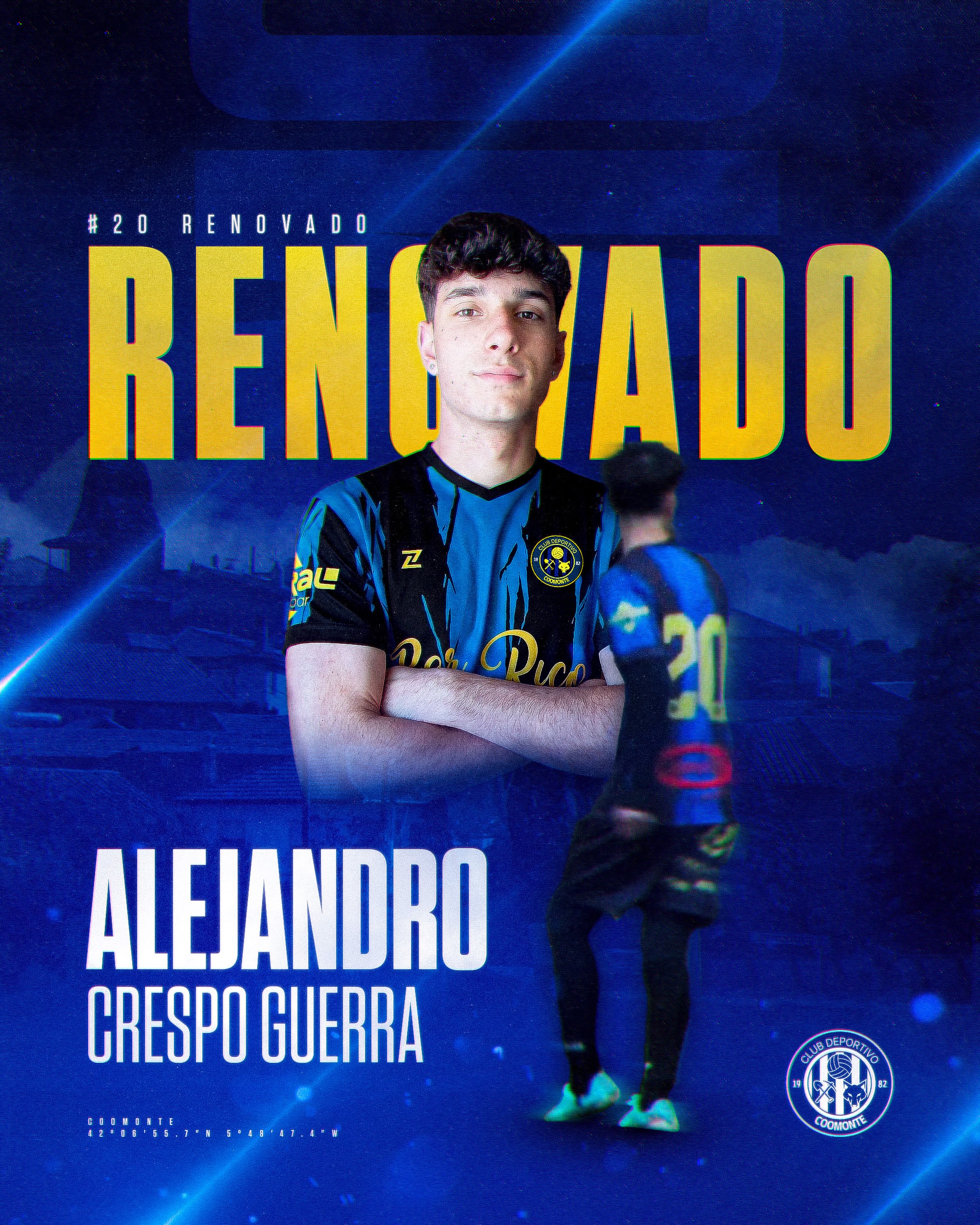 RENOVADO | 

Otro jugador de banda más, otro de la casa, juventud y velocidad para la banda. Tras una lesión de rodilla la temporada pasada no pudo disfrutar de muchos minutos, la cual esperemos que sea esta y que la rodilla no le de guerra. 

¡Talento, trabajo y compromiso; seguimos juntos! 

¡1, 2, 3, Coomonte, Coomonte, Coomonte! 🖤💙 

#unpueblounescudounailusion | #cdcoomonte