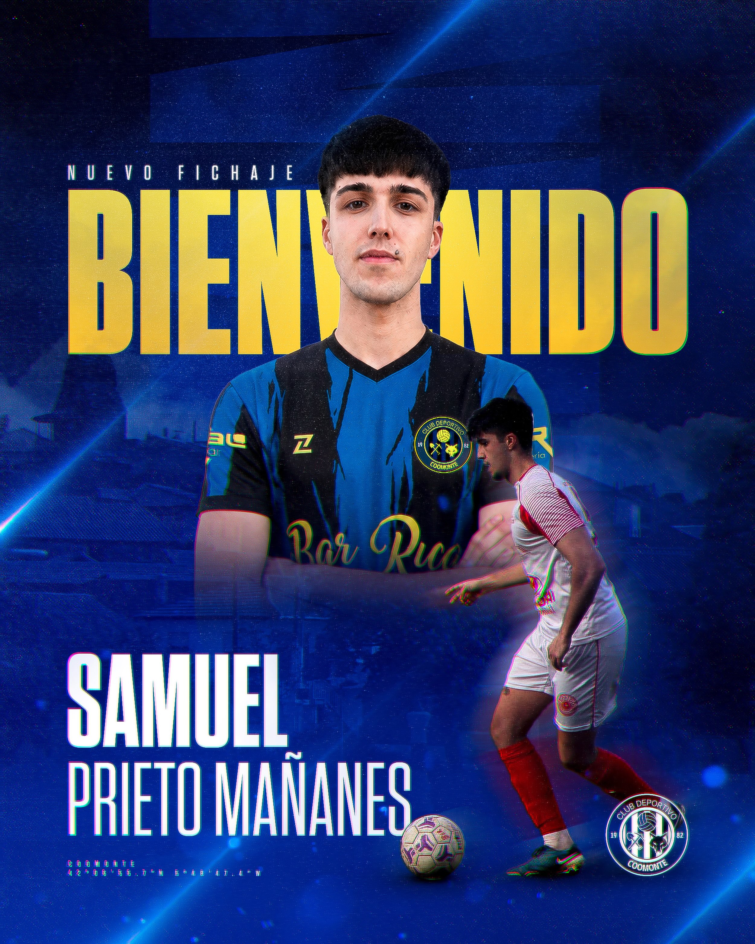 FICHAJE | 

Pasamos al centro del campo, pasamos al pivote donde llega Samu Mañanes. Tras su paso por el Manganeses de la Polvorosa, de la que ya conoce esta categoría, llega para darle un plus en el centro del campo del equipo. Esperamos disfrutar juntos de esta nueva etapa, que compartamos grandes momentos y que alcancemos muchos éxitos juntos. 

¡Bienvenido a tu nueva casa, Samu! 
¡Tus éxitos serán los nuestros! 

¡1, 2, 3, Coomonte, Coomonte, Coomonte! 🖤💙 

#unpueblounescudounailusion | #cdcoomonte