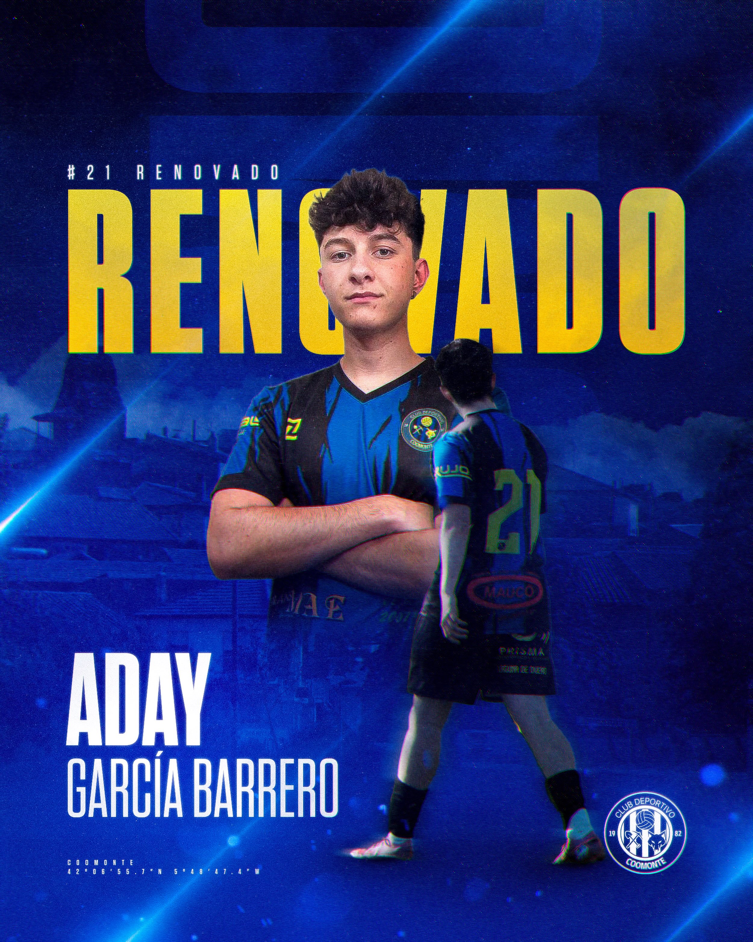 RENOVADO | 

Tras largas semanas de duda, un jugador que sin meter ruido, siempre está ahí. Aday, renueva su compromiso una temporada más. Seguimos construyendo el futuro con quienes sienten este escudo. ¡A por otra temporada juntos! 

¡Talento, trabajo y compromiso; seguimos juntos! 

¡1, 2, 3, Coomonte, Coomonte, Coomonte! 🖤💙 

#unpueblounescudounailusion | #cdcoomonte