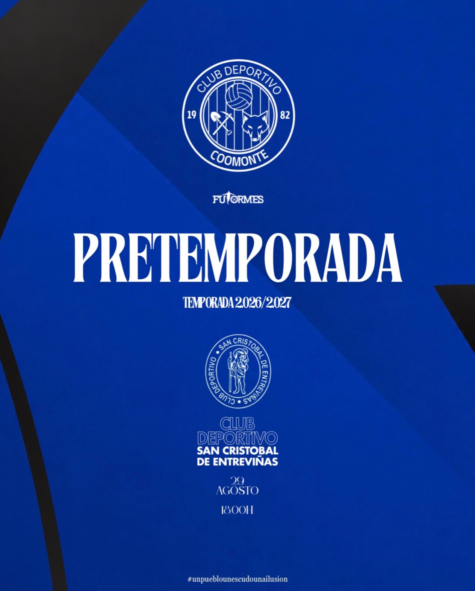 PRETEMPORADA |
Fecha de inicio de liga fijada, 12 de septiembre, por lo que aún tenemos dos partidos más para preparar ese inicio liguero.
✈️ Cuarta parada: @cd.sancristobal
📅 29 de Agosto
🏟️ San Cristóbal de Entreviñas
⏰ 18.00h
¡Cuarto partido de preparación, nos vemos en San Cristóbal afición!
¡1, 2, 3, Coomonte, Coomonte, Coomonte! 🖤💙
#unpueblounescudounailusion | #cdcoomonte