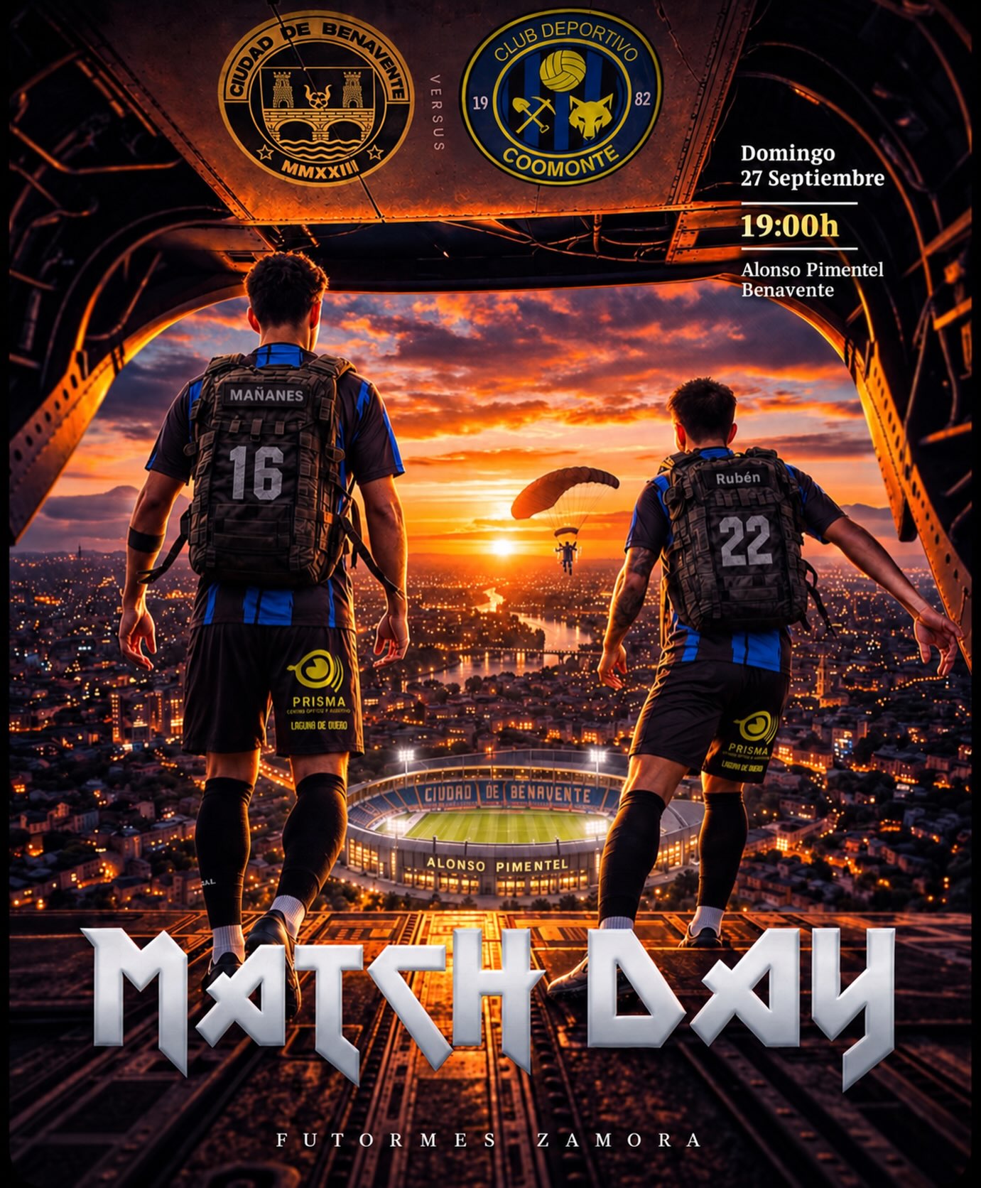 MATCH DAY | 

Volvemos a desplazarnos fuera de casa, esta vez, a 20km. Visitamos la casa del actual campeón liguero, el cual sabemos que para sacar algo positivo de allí, es muy difícil. Delante tendremos un @ciudaddebenavente que pondrá las cosas muy difícil. 

¡Afición, nos vemos el Domingo a las 19.00h en el ‘Alonso Pimentel’! 

¡1, 2, 3, Coomonte, Coomonte, Coomonte! 🖤💙 

#unpueblounescudounailusion | #cdcoomonte