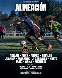 ALINEACIÓN |
Los 11 que salieron de inicio en la tarde de hoy.
¡1, 2, 3, Coomonte, Coomonte, Coomonte! 🖤💙
#unpueblounescudounailusion | #cdcoomonte