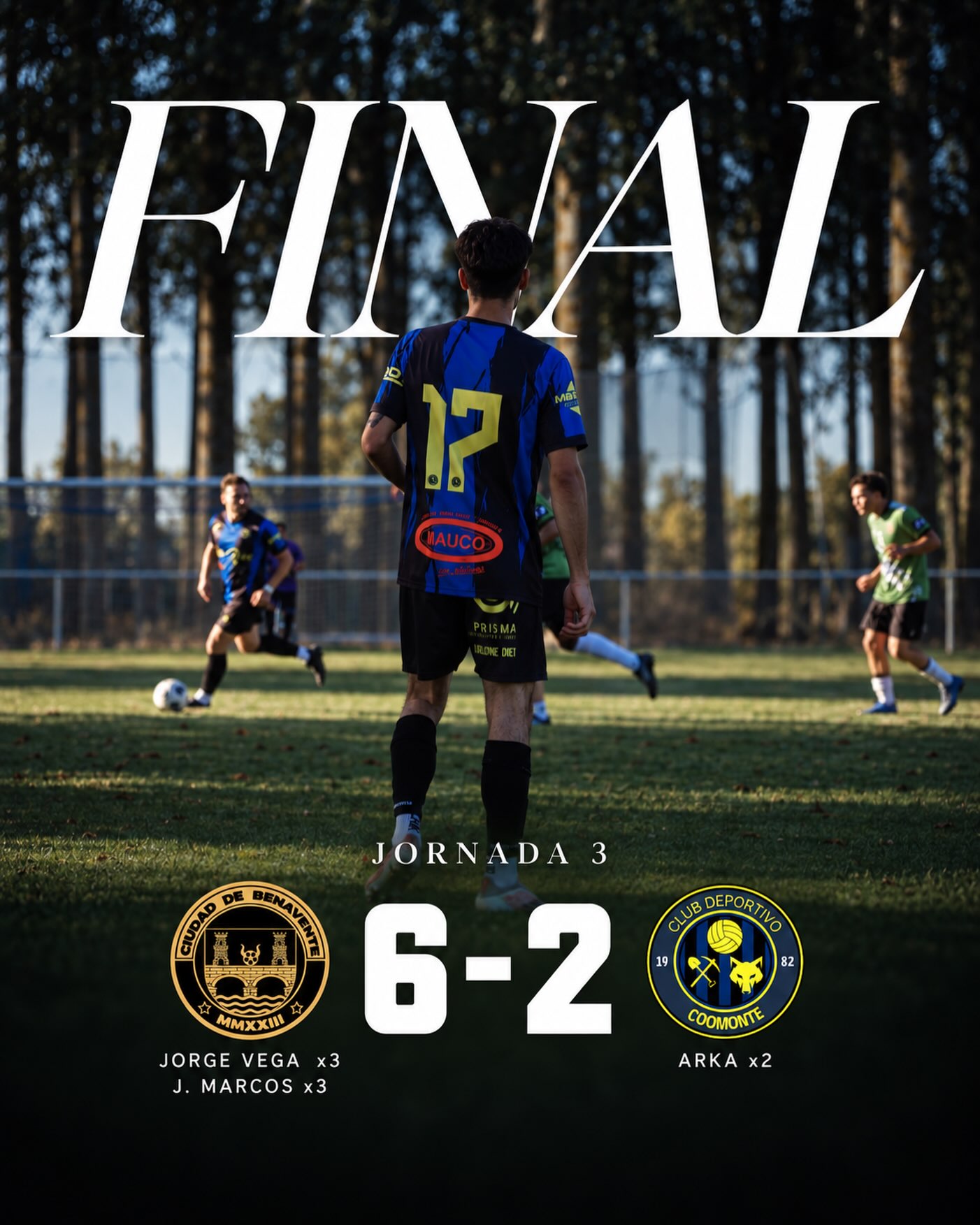 FINAL |
Ya conocemos las tres caras del fútbol. Victoria, empate y derrota en la tarde de hoy en casa del campeón de la temporada pasada. Buen fútbol el que se vio en la tarde de hoy en el Alonso Pimentel donde no materializamos las ocasiones que creamos. Suerte en lo que resta de temporada al @ciudaddebenavente, nos vemos en la vuelta.
¡Sábado que viene, volvemos a nuestro feudo!
¡1, 2, 3, Coomonte, Coomonte, Coomonte! 🖤💙
#unpueblounescudounailusion | #cdcoomonte