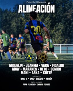 ALINEACIÓN |
Los 11 titulares de la tarde del sábado ante el @atletico_sanabria
¡1, 2, 3, Coomonte, Coomonte, Coomonte! 🖤💙
#unpueblounescudounailusion | #cdcoomonte